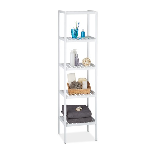 Bamboo bathroom shelf tier - bamboo,