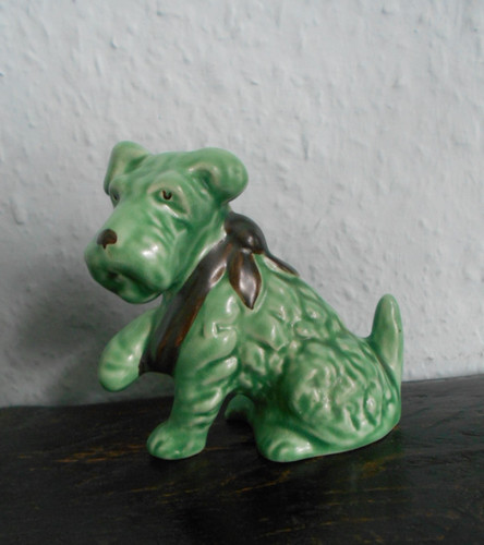 Vintage green sylvac dog - vintage,