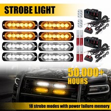 Amber White Strobe Light 6LED