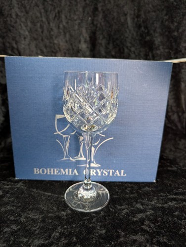 Bohemian crystal wine glasses - crystal,