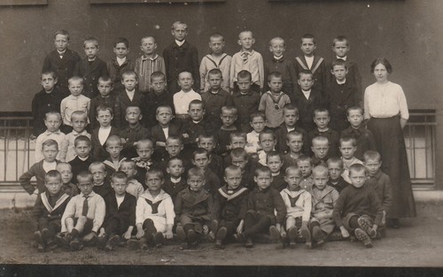Photo postcard school - , class