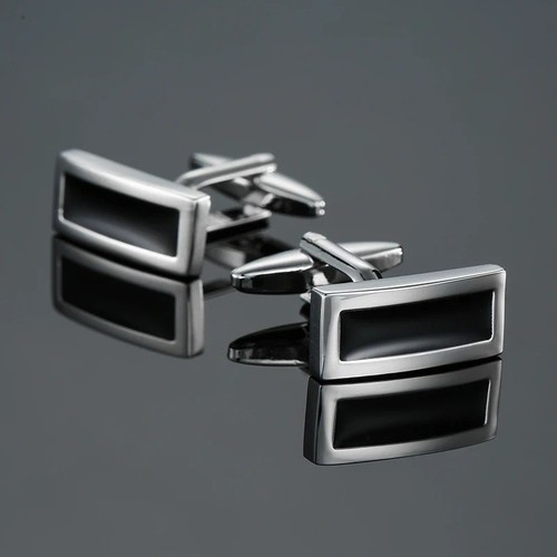 Round black onyx stone silver - black,