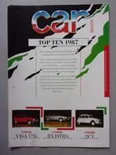 CITROEN VISA 17D BX 19TRS & 2CV6 SPECIAL orig 1987 UK Mkt Publicity Brochure