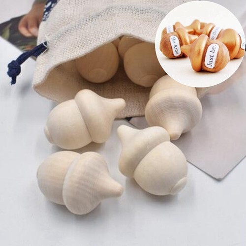 20pcs wooden acorn kid color - kid,