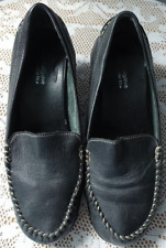 Marks & Spencer Black Leather Footglove Wider Fit Womens Shoes Size 3½ Used