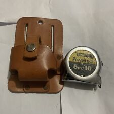 Vintage Stanley 5M-16' Power Lock ..With Lovely Leather Case/Holder..See Photos