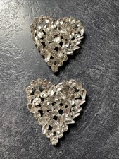 2 Pcs Heart Shoe Decorations Woman High Heels Detachable Clips Diamanté Strong