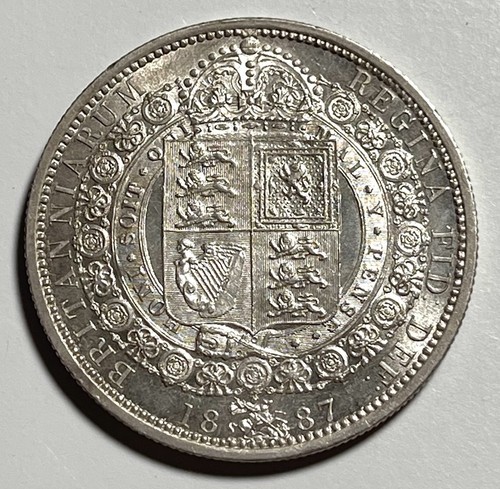 1887 half crown - half,