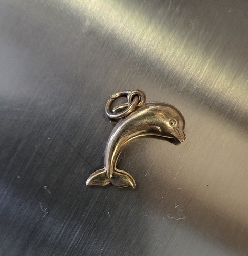 Gold dolphin pendant - pendant, 9ct
