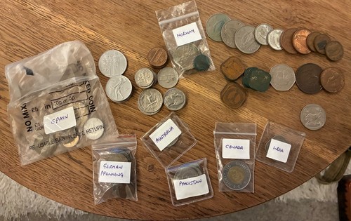 Job lot mixed foreign coins - lot, of