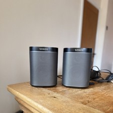 Sonos Play 1 x 2 Pair Black Wireless Smart Speaker