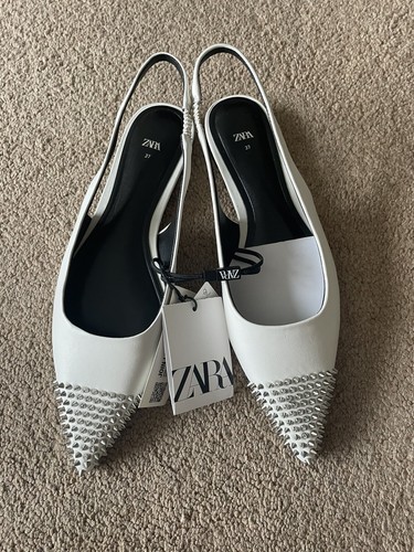 Zara studded flat - zara, leather
