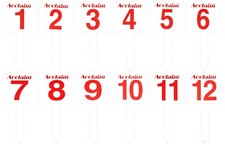 Acclaim Bowling Club White Powder Coated Metal Rinkmarkers 31cm Tall Rinks 1-12