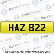 HAZ 822 82 HARRY HAZZ CHERISHED PRIVATE NUMBER PLATE DVLA REGISTRATION