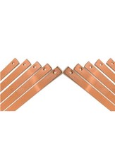 Copper Slate Roofing Straps 150mm x 0.7mm Copper Tingles, Copper Strips - 10 PK