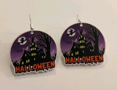 Halloween scene acrylic - halloween,