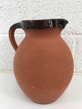 Vintage Royal Barum Ware Terracotta Jug by Brannam Ltd Barnstaple Slip Glaze