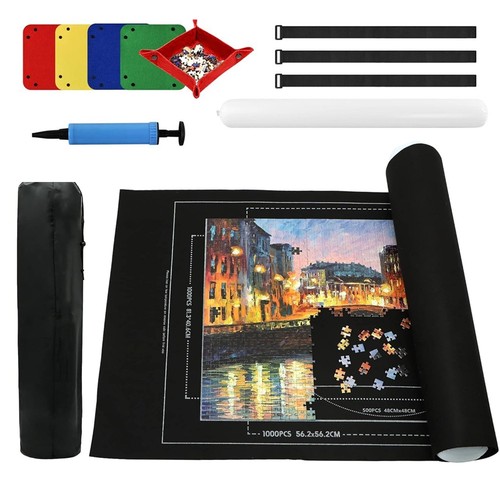 Roll puzzle storage mat - up,