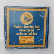 Vintage Copydex Spring Loaded Mitre Clamps - Picture Framing Boxed - Made In UK