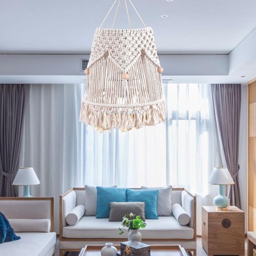 Macrame lamp shade pendant - shade,