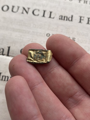 Anglo saxon chip carved gilded - chip,
