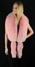 Saga Furs Soft Pink Arctic Fox Real Fur Wrap Scarf Boa Stole Wristbands Cuffs
