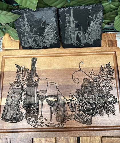 Natural slate square - slate, coasters