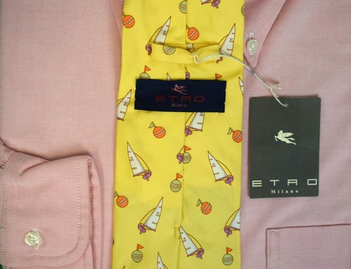 Etro made italy yellow silk - made,