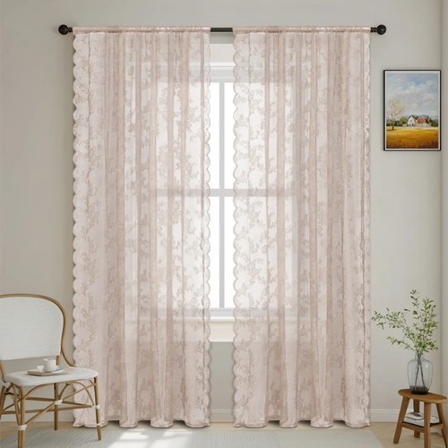 Lace sheer curtain - pc,