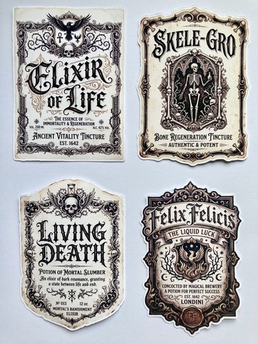 Potion bottle labels - bottle,