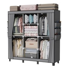 LOEFME Canvas Wardrobe 172 * 130 * 45Cm, for Bedroom, New Base Design Wardrobes 