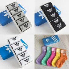 Ad Socks 5 Pairs Pack Cotton Mid-Tube Casual Socks