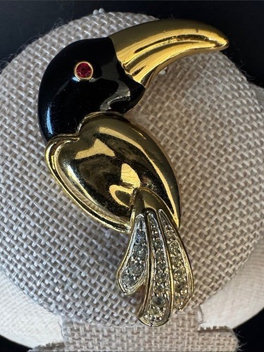 Vtg gold tone toucan - vtg,
