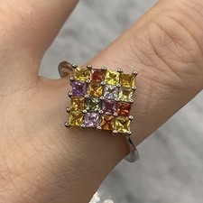 Multi Topaz Princess Cut