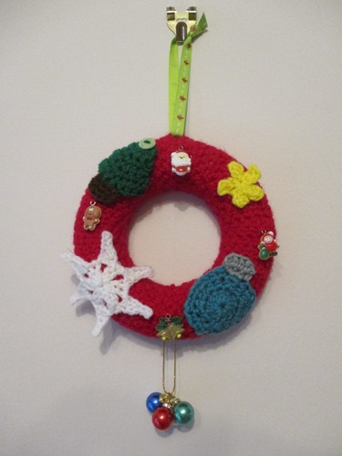 Hand crocheted decorated mini - hand,