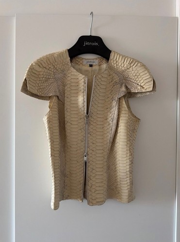 Python leather jitrois top - jitrois,