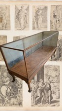 Antique Large Glass & Oak