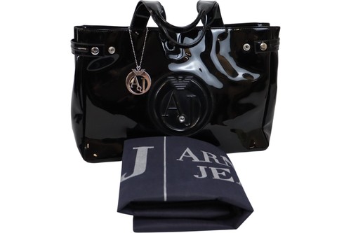 Armani jeans black - patent, look