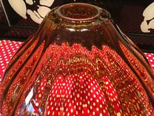 Vintage Glass Shade For Oil Lamp. Garlic Bulb Style