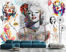 Marilyn Monroe Woman Grey Love Wallpaper Mural Removeable Washable Peel & Stick