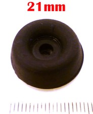 Round Rubber Feet Screw Fixing Black 19 or 21mm 4 Pieces MBD0028