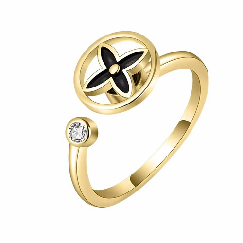 Clover flower spinner ring - clover,
