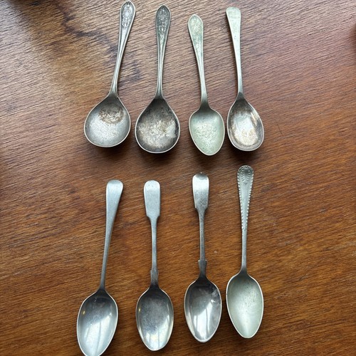 Eight vintage teaspoons - vintage,