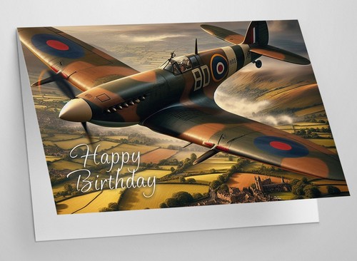 Spitfire birthday card - spitfire,
