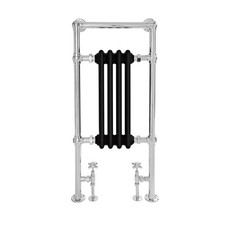 Black Heated Towel Rail 930mm