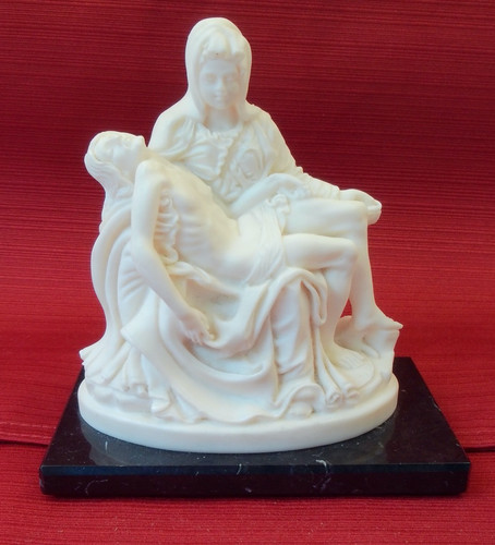 Marble base pieta statue - base,