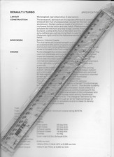 RENAULT 5 TURBO 1 (the fast one) original Specification brochure - 1980 - MINT