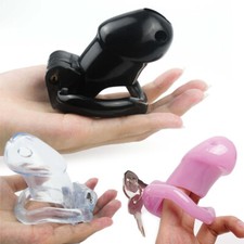 Resin Penis Cage Male Chastity Bird Device Padlock 4 Rings Bondage Trainer BDSM