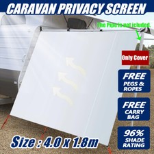 Caravan Privacy Screens Roll Out Awning 4x1.8M Sun Shade Top End Wall Side New