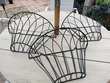 3 Metal Wall Mounted Garden Planters - please see description